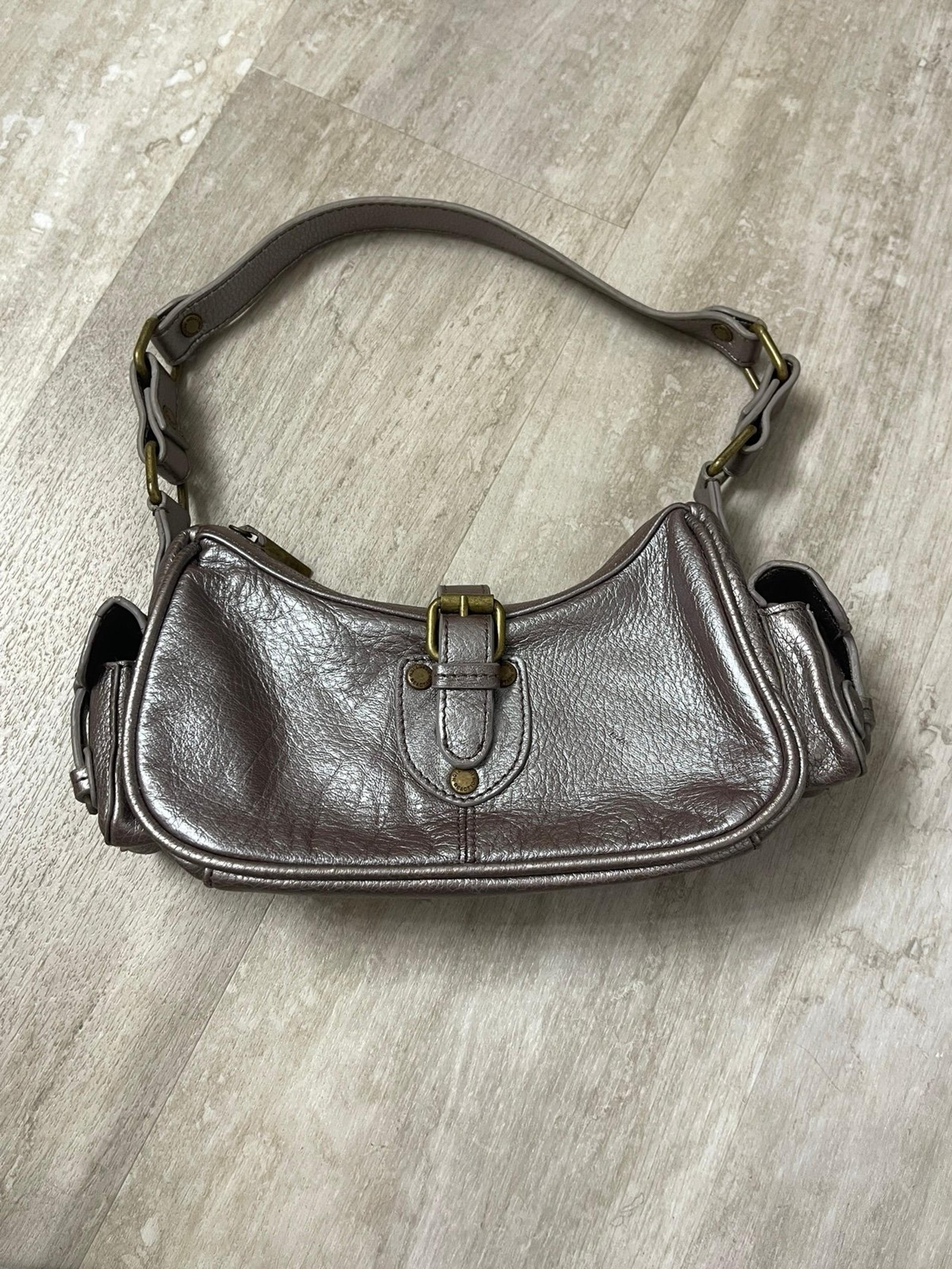 Kenneth Cole Y2K Metallic Silver Shoulder Bag