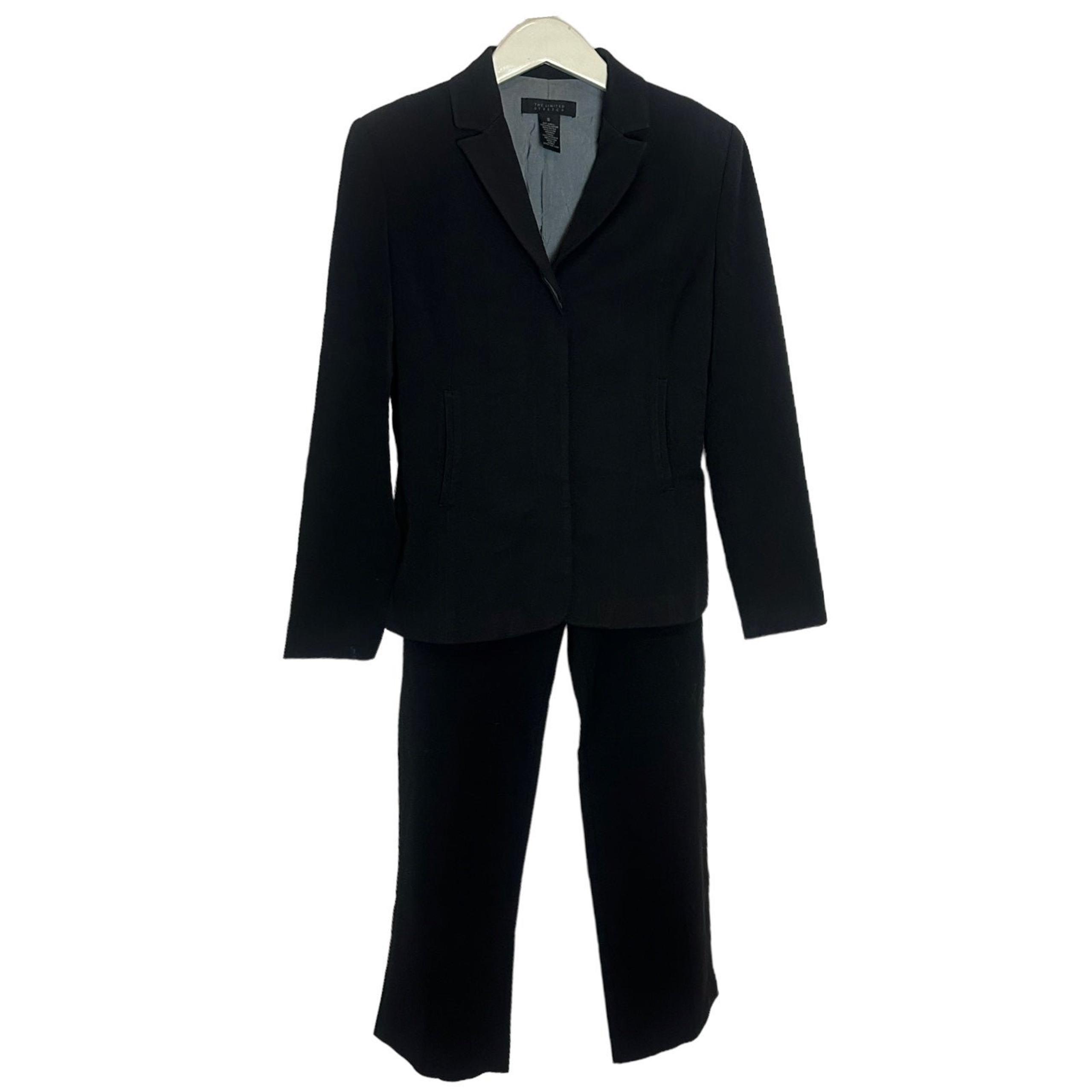 The Limited Stretch S/6 black blazer and pants suit Office Siren Careerwear