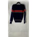 PURITAN Men's Blue/Red Striped V-Neck Regular-Fit Pullover Sweater SZ S