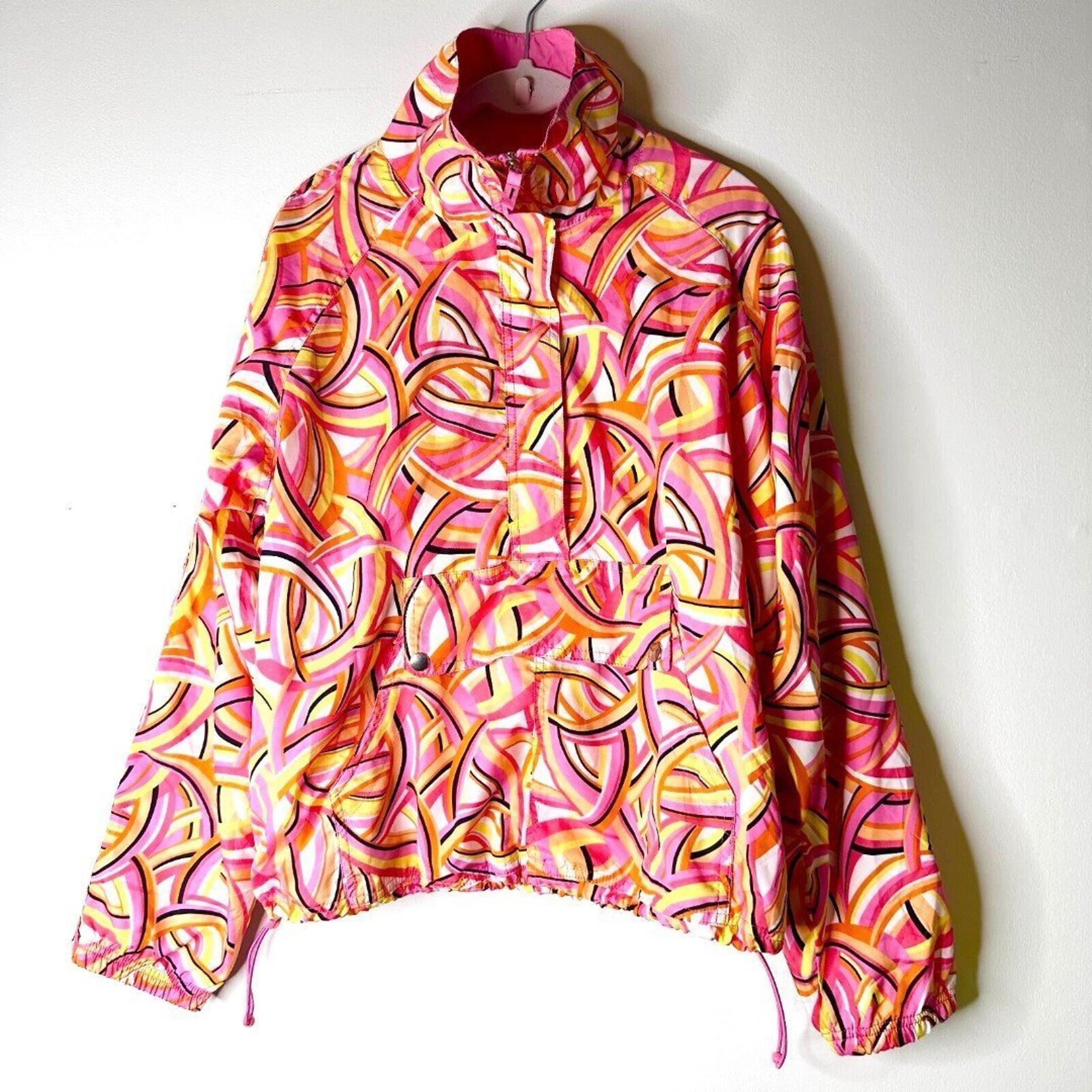 Coldwater Creek Jacket Women LP Pink Half Zip Windbreaker Barbie Athleisure NWOT