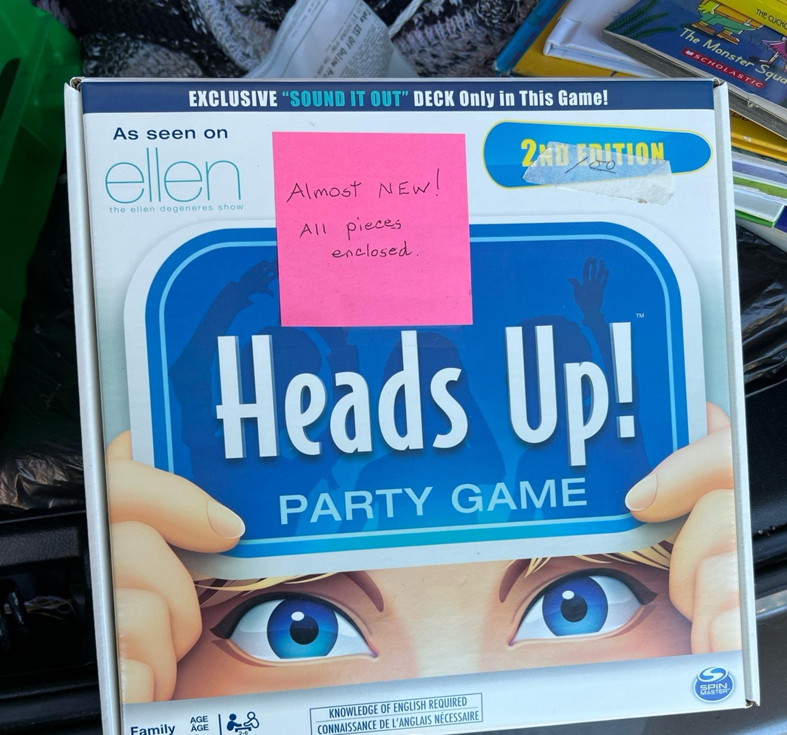 Heads Up Party Game 2d Edition (Seen on Ellen) w/ Sound It Out Deck