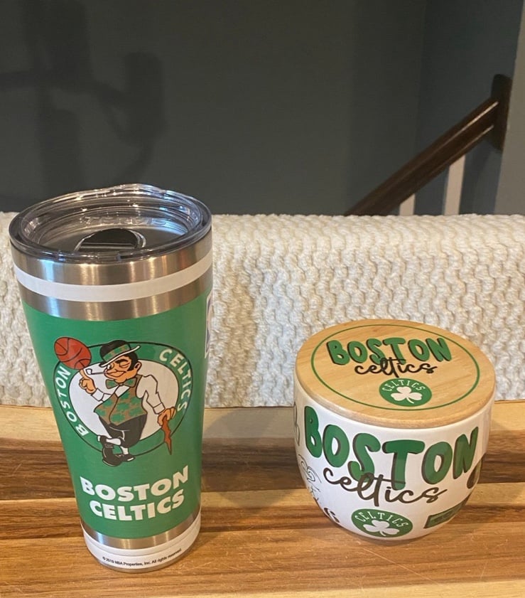 NBA FINALS CHAMPIONS BOSTON CELTICS Tervis mug and Candle