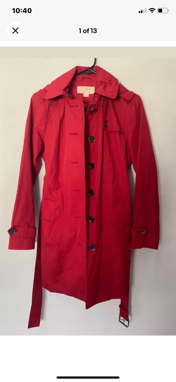 michael michael kors missy belted trench coat