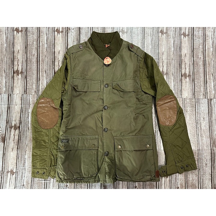 SCOTCH & SODA Elbow Patch Wax Jacket Size S Color olive Mechanic Field Flight