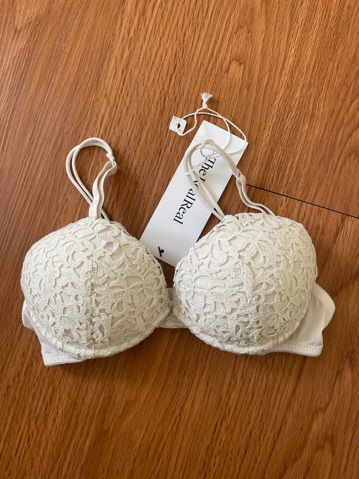 LA PERLA PETIT MACRAMÉ Rose Beige push-up bra 32B