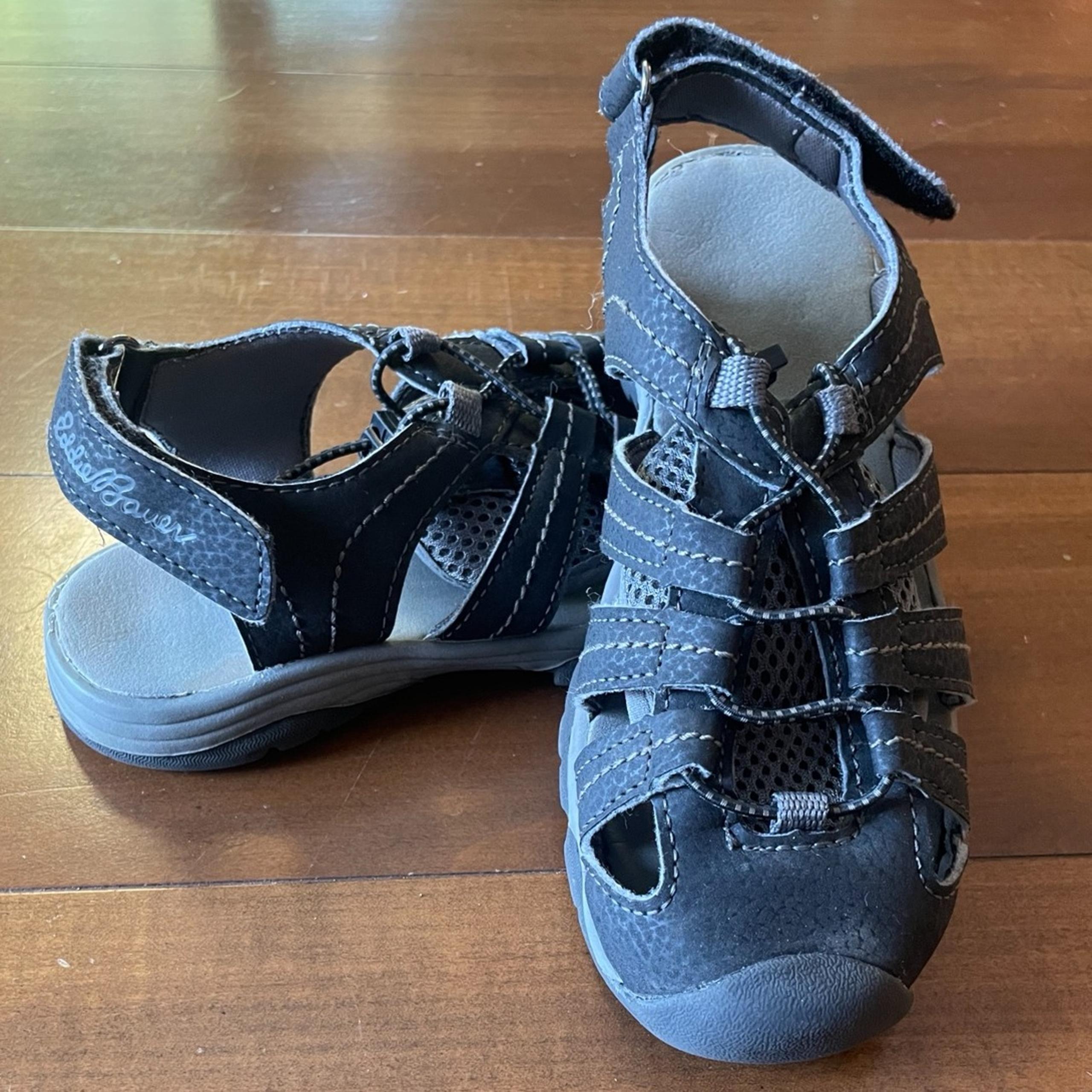Eddie Bauer Boy’s Sandals Size 13 Youth Black & Gray Velcro Adjustable