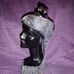 Mid Century Modern Frank Schirman Exotic Black Hawaiian Coral Lady Table Lighter