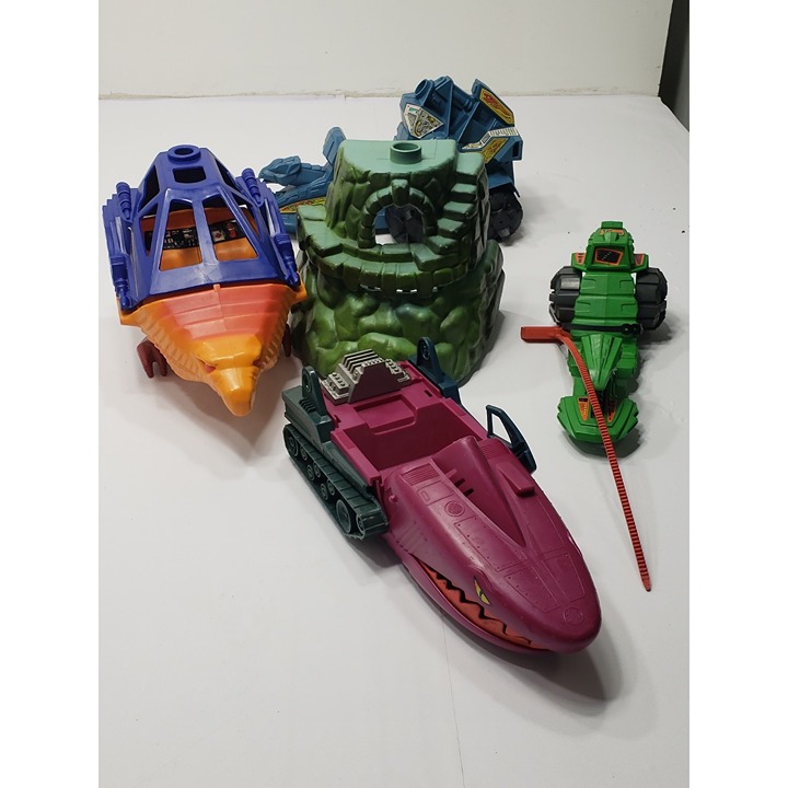Lot Of 4 HeMan MOTU Land Shark Talon Fighter Battle Ram Road Ripper Vehicle 1985