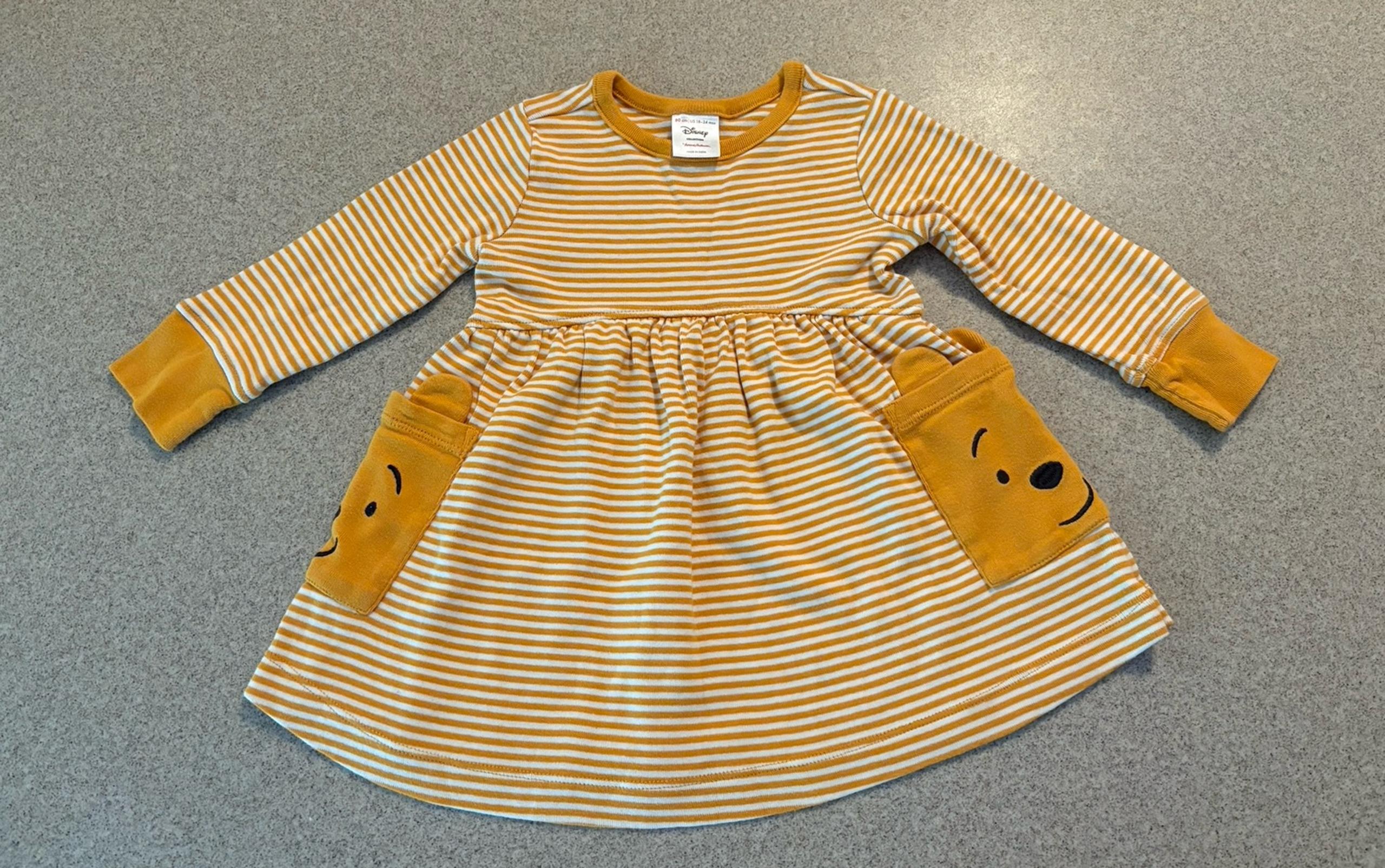 Hanna Andersson Disney Winnie The Pooh Striped Dress Size 18-24 Months