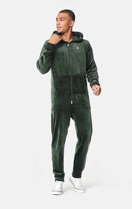 Norwegian OnePiece Original Jumpsuit Velour Red Medium M #J2159 Unisex