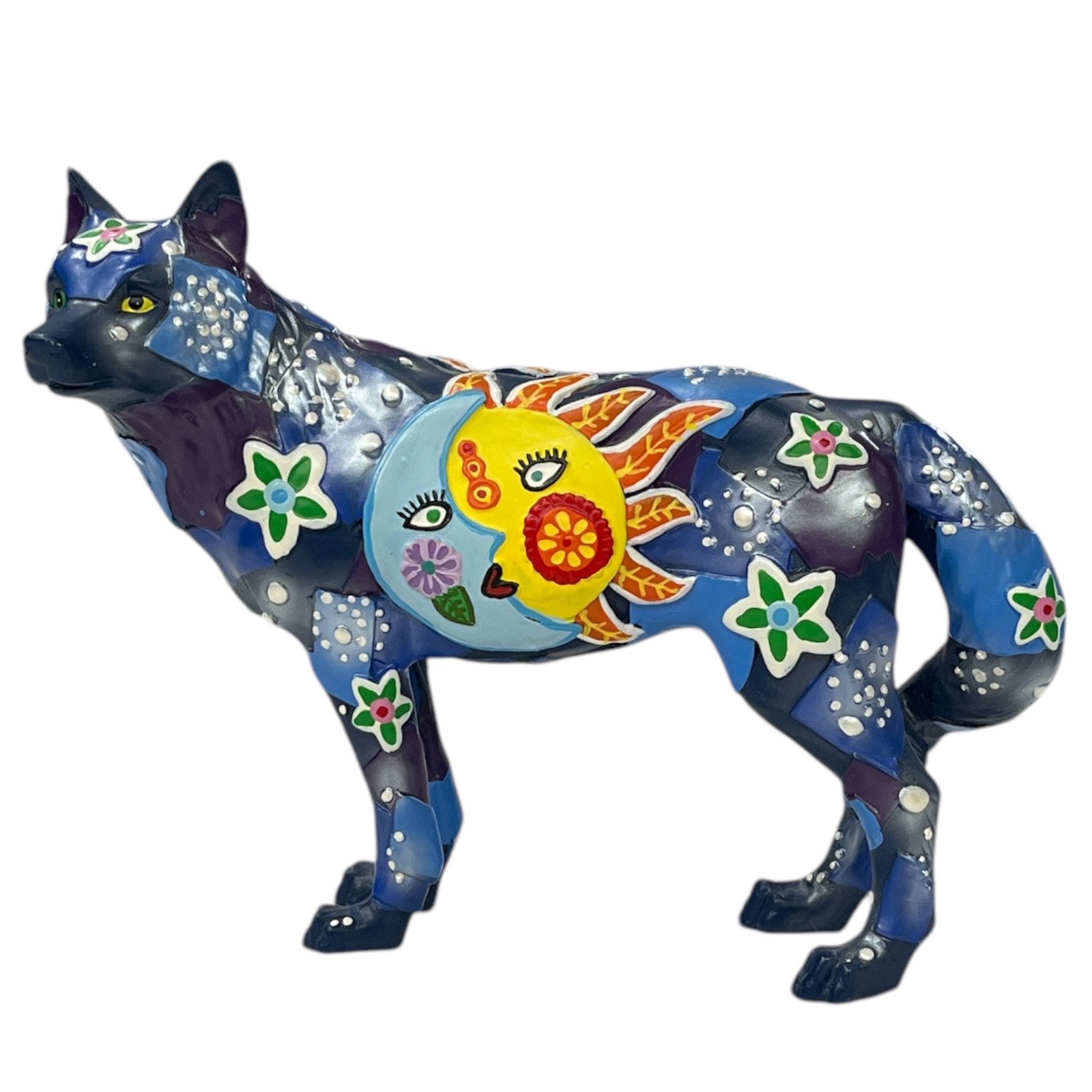Westland Giftware Wolf Figure Call Of The Wolf Las Luces Sun Moon Blue