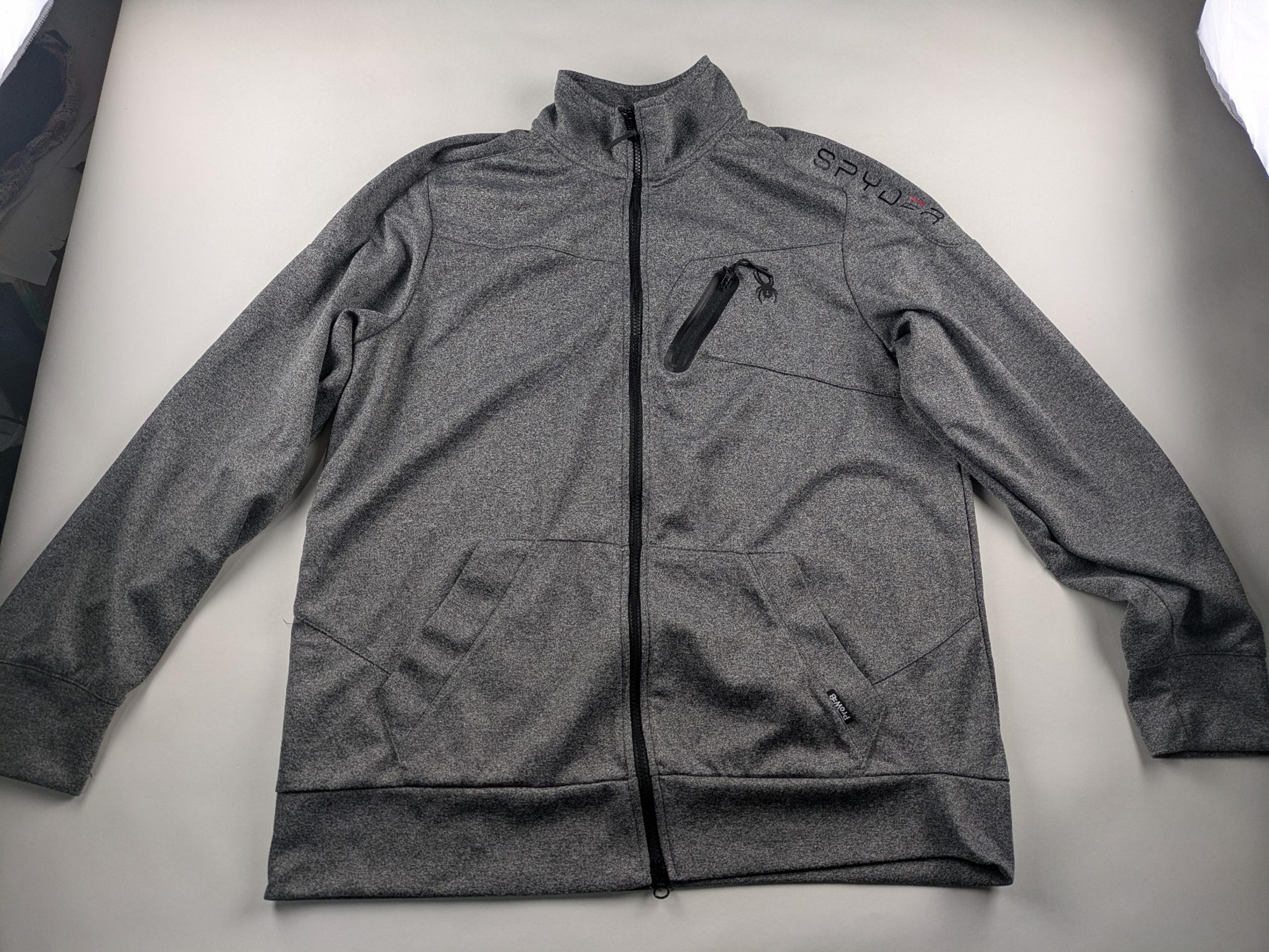 Active Gray Full Zip Athletic Jacket Mens XL - Spyder