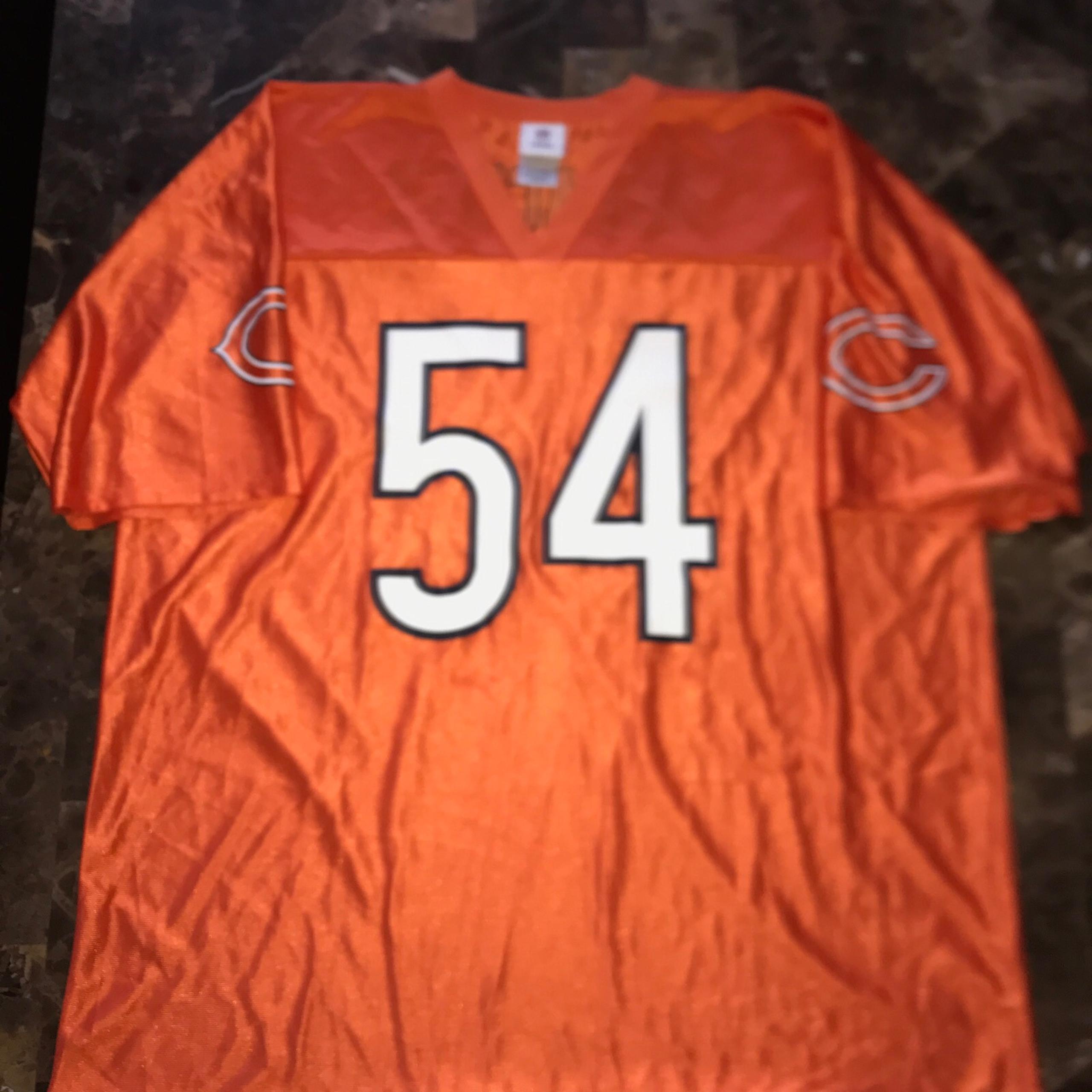 NFL Team Apparel Chicago Bears Jersey #54 Brian Urlacher Orange Sz 2XL Mens