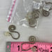 Vintage Twos Company 1 Brass w Bead Prisms for Chandlier Lamp
