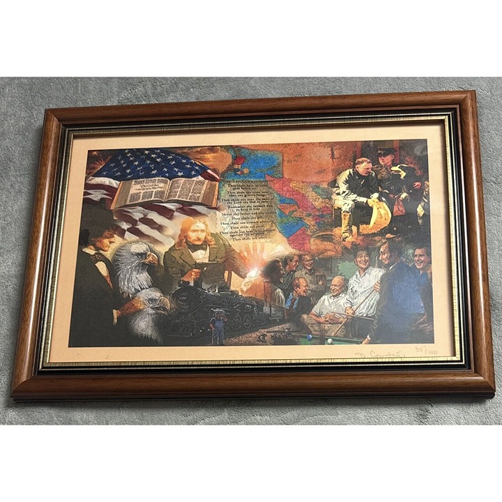 American History Limited Edition Art Print 35/200 Ultra Rare 19 x13.25