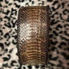 Super Rad HAND CRAFTED Biker leather snake skin cuff