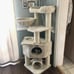 Faux Fleece Cat Tree & Condo, 55.5-in