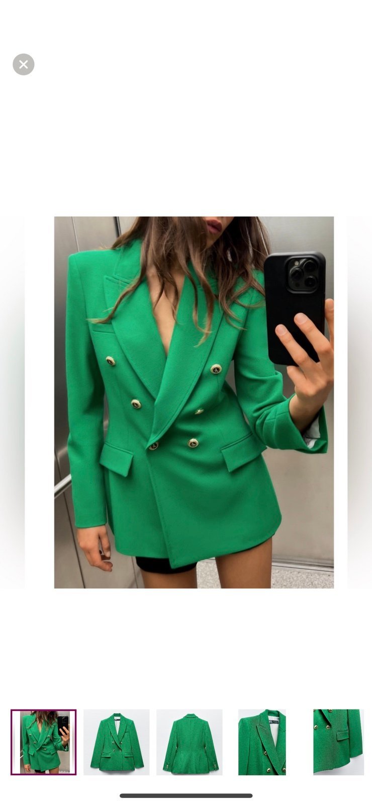 Zara tailored double breasted blazer