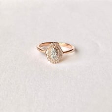 10k Rose Gold Diamond Ring Vintage