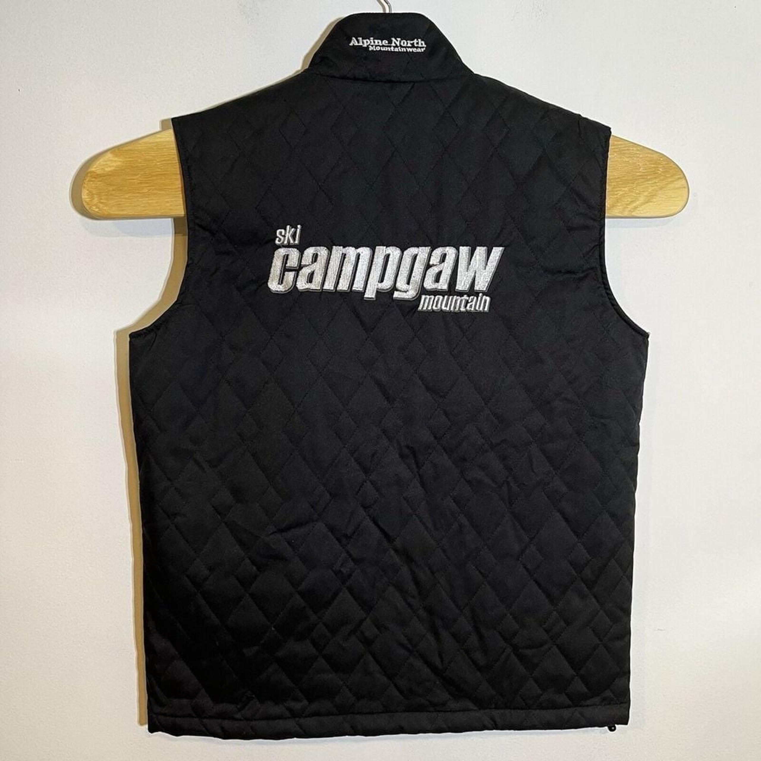 Alpine North Campgaw Snow Sports Ski Men's Small Black Waterproof Full Zip Vest
