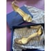 450 Sarah Flint Perfect Sandal 85 NEW Gold Nappa Sz US 9 IT 39.5