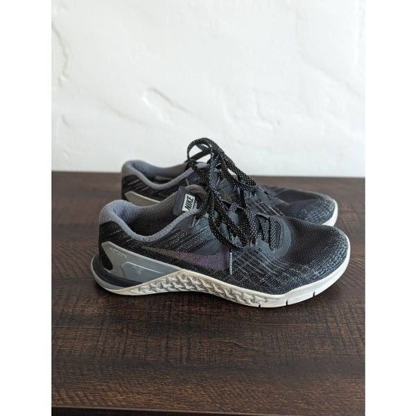 Nike Metcon 3 Women's Black Metallic Training Shoes - Size 7