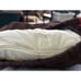 COACH SKI BUNNY Vintage Quilted White Nylon Hobo Shoulder Bag Rabbit Fur Trim