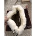 COACH SKI BUNNY Vintage Quilted White Nylon Hobo Shoulder Bag Rabbit Fur Trim