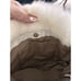 COACH SKI BUNNY Vintage Quilted White Nylon Hobo Shoulder Bag Rabbit Fur Trim