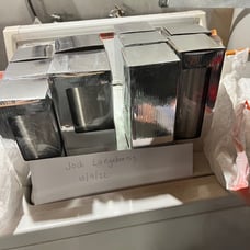Assorted stainless steel tumblers