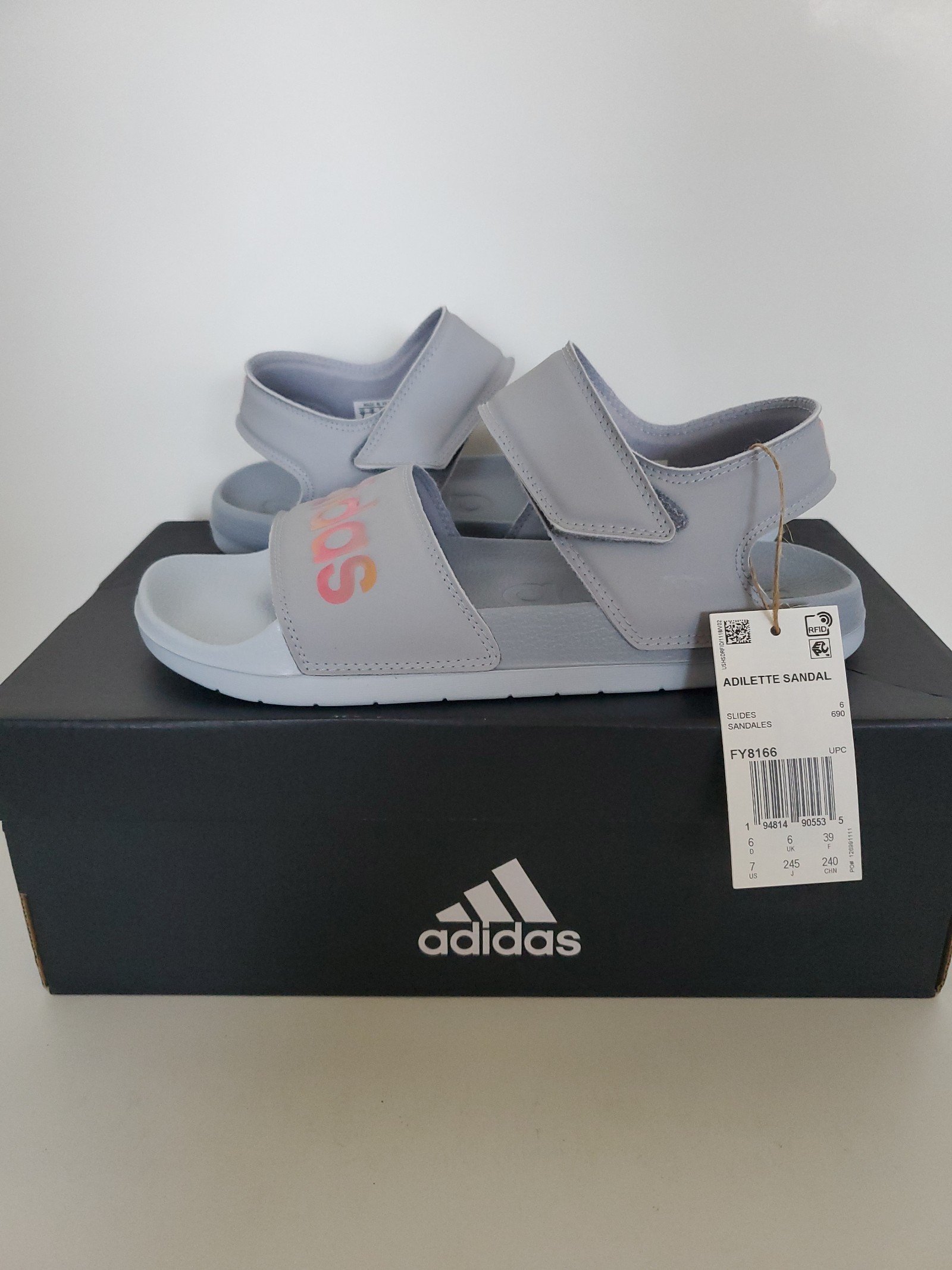 Adidas Silver Sandals Mercari