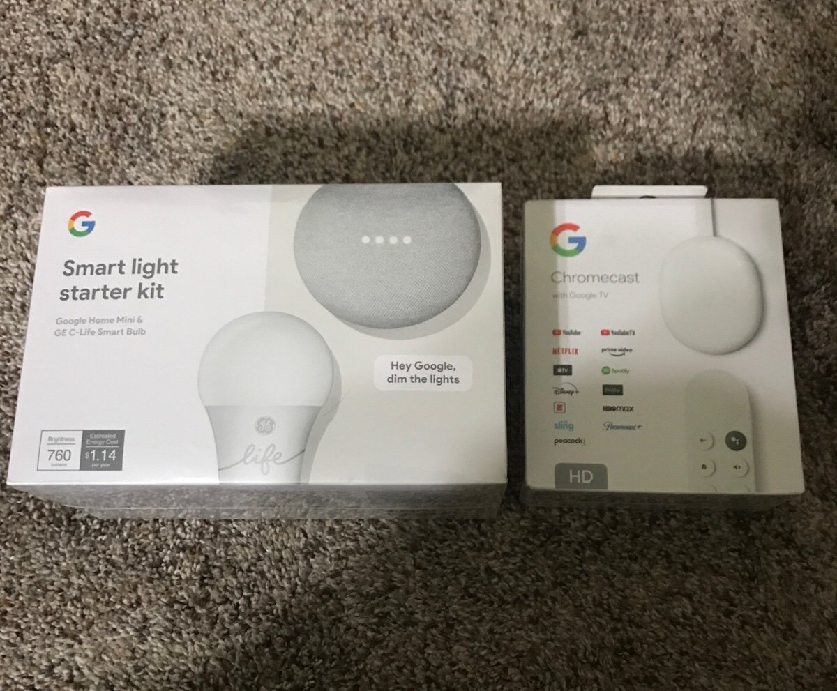 Google home mini starter kit + Chromecast smarthome Apple Android Ai assistant