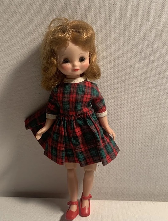 1950s 8 AC Betsy McCall Doll - Light Brn Hair Holiday Dress First Edition (M5)