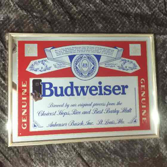 Vintage Budweiser Mirror