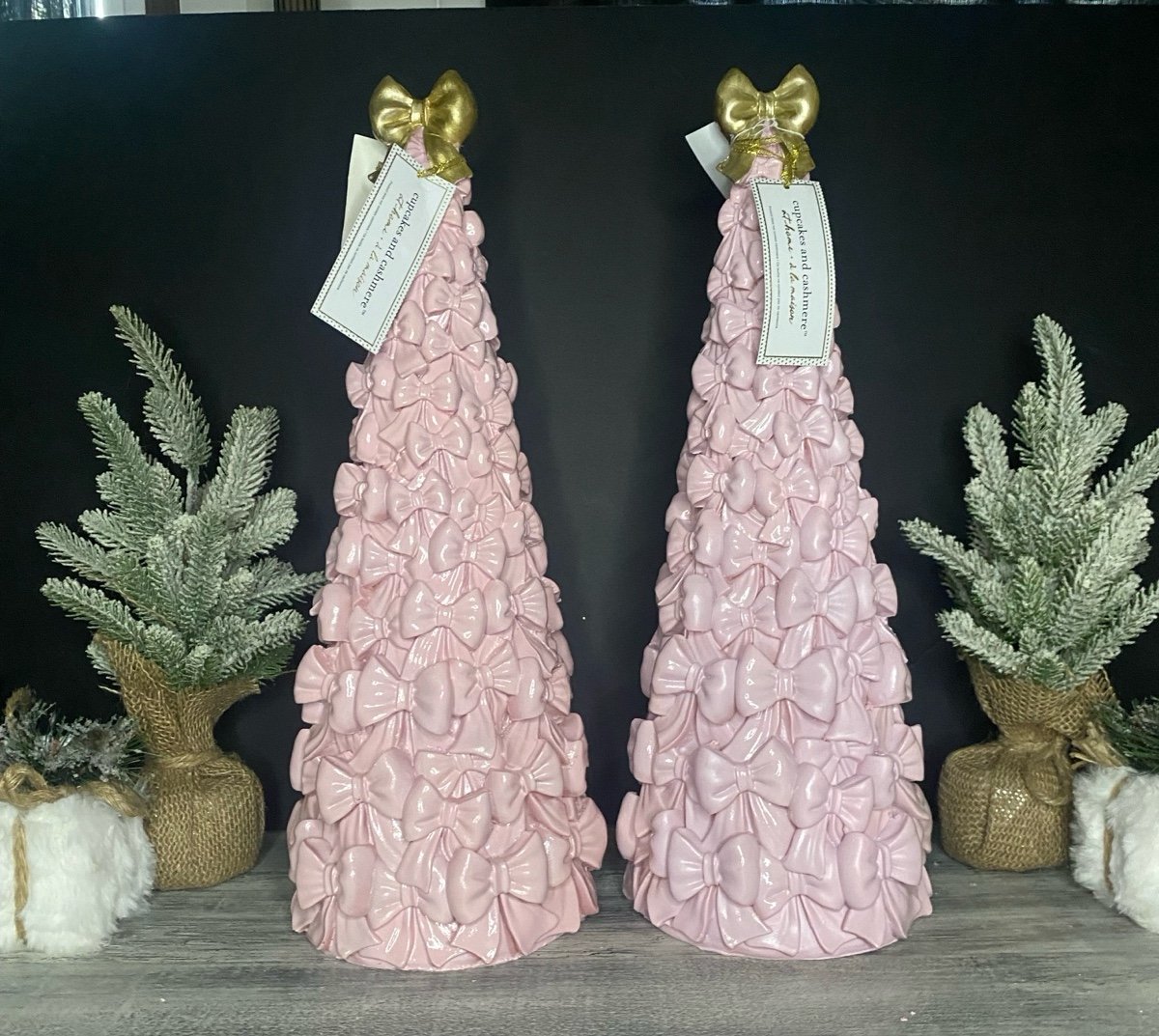 Cupcakes and Cashmere Pink Bow Tree Christmas