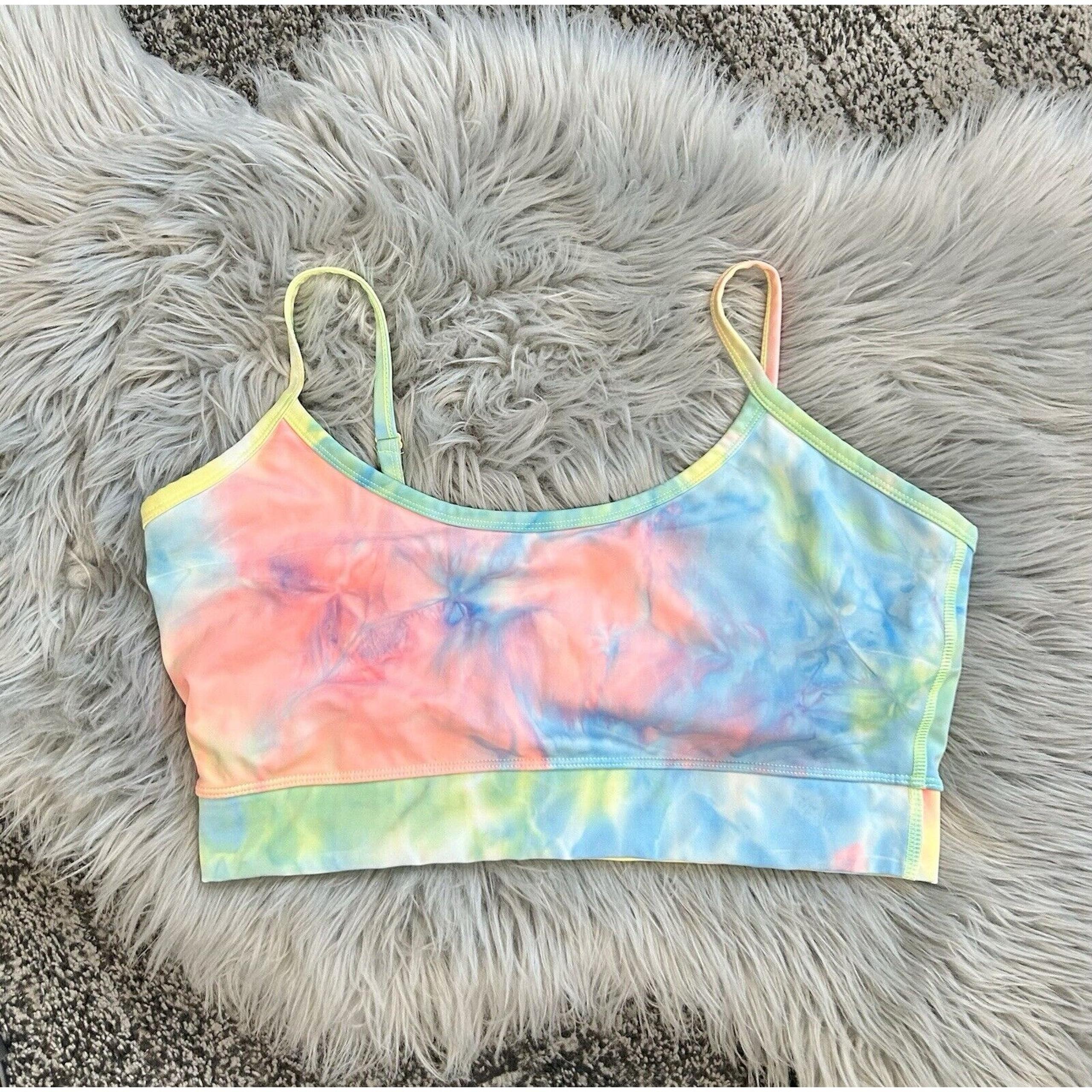 Zenana Sports Tank Top Women's Multicolor Tie Dye Spaghetti Strap UNPadded 2X