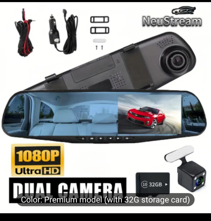 2K Dual Camera, Dash Cam For Cars, Front And Inside, Car Camera With IR Night