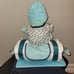 Light Teal Sleepy Fox Diaper Trycycle cake-gender neutral-**Free Shipping **