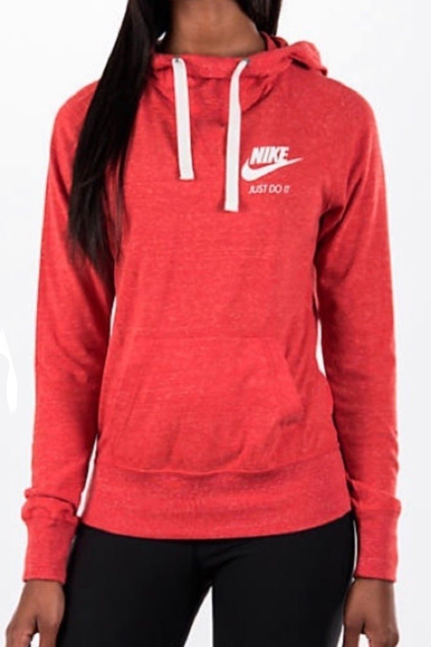 Nike Sportswear® Gym Vintage Just Do It. Cowl Neck Hoodie in Red 909716-657 - Ⓜ