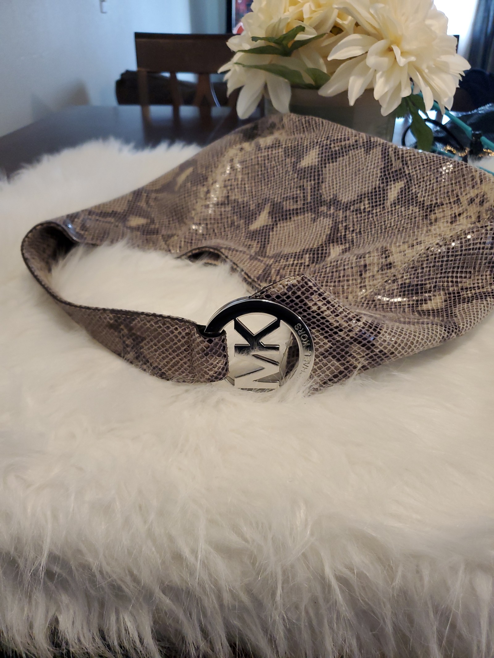 Michael kors python fulton bag