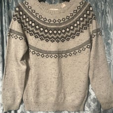 New Men’s Weatherproof Norwegian crew neck Sweater gray size medium