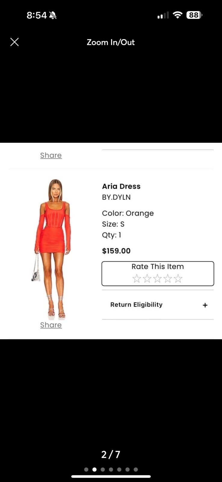 BY.DYLN small orange mini dress