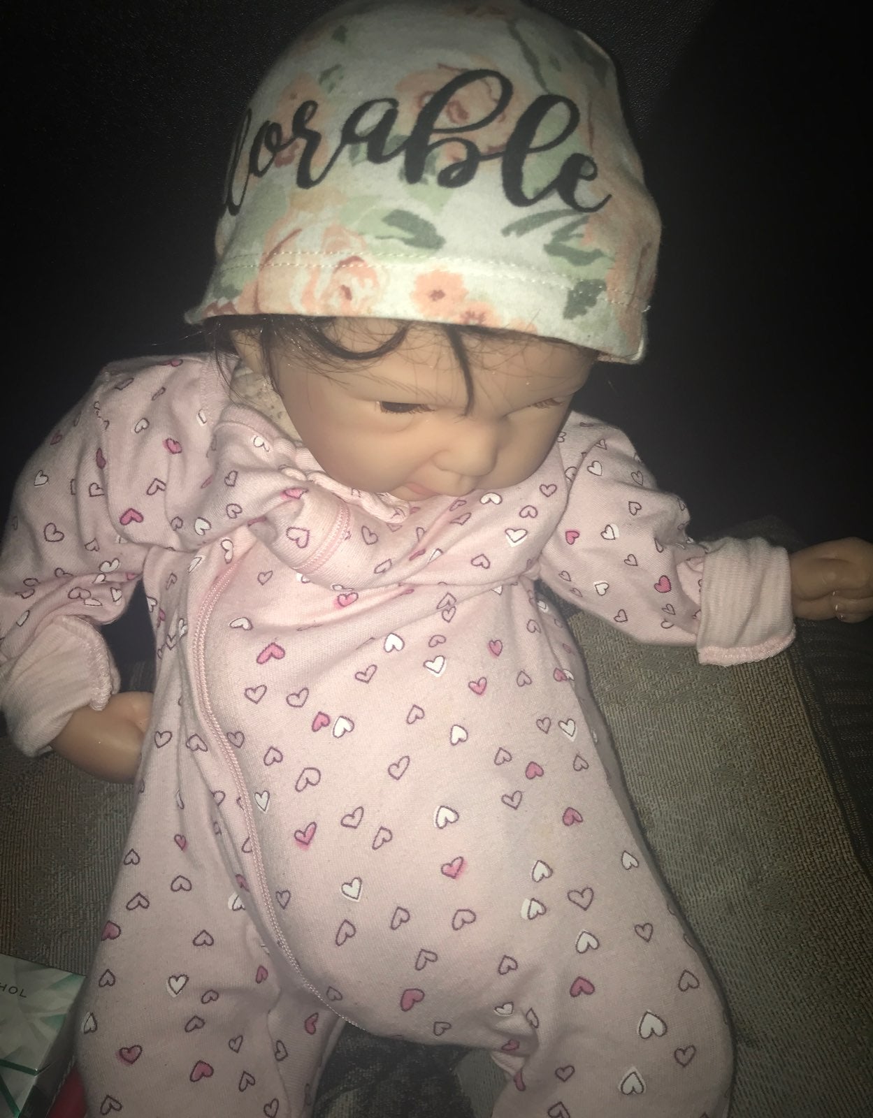 A reborn baby doll