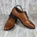 Allen Edmonds Sanford Brown Leather Cap Toe Oxford Dress Shoes Wingtip Size 8