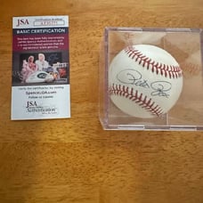 Pete Rose Autographed Baseball JSA COA
