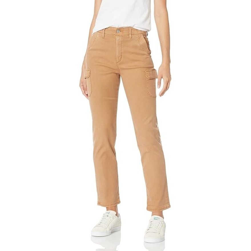 NWT Paige Drew Tapered Cargo Trouser Pants Light Fawn Size 25
