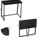 39.4 Narrow Writing Foldable Desk, Black