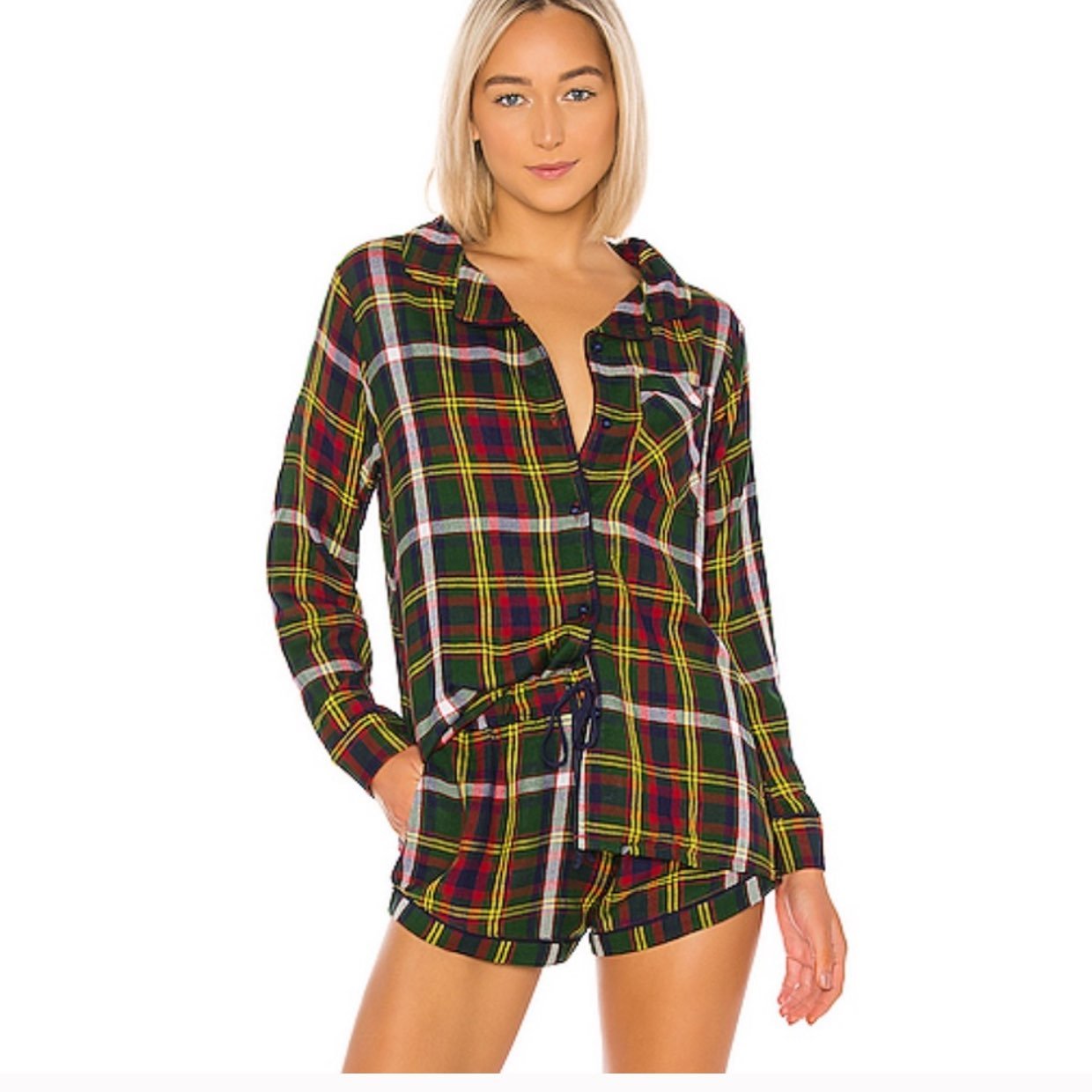 NWT/ Plush revolve ultra soft plaid PJ s