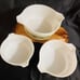 Vintage 3 Pyrex Verde Green Autumn Floral MCM Casserole Bowls Oven 473 474 475