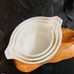 Vintage 3 Pyrex Verde Green Autumn Floral MCM Casserole Bowls Oven 473 474 475